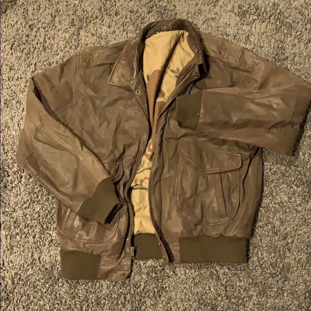 Leather men’s coat